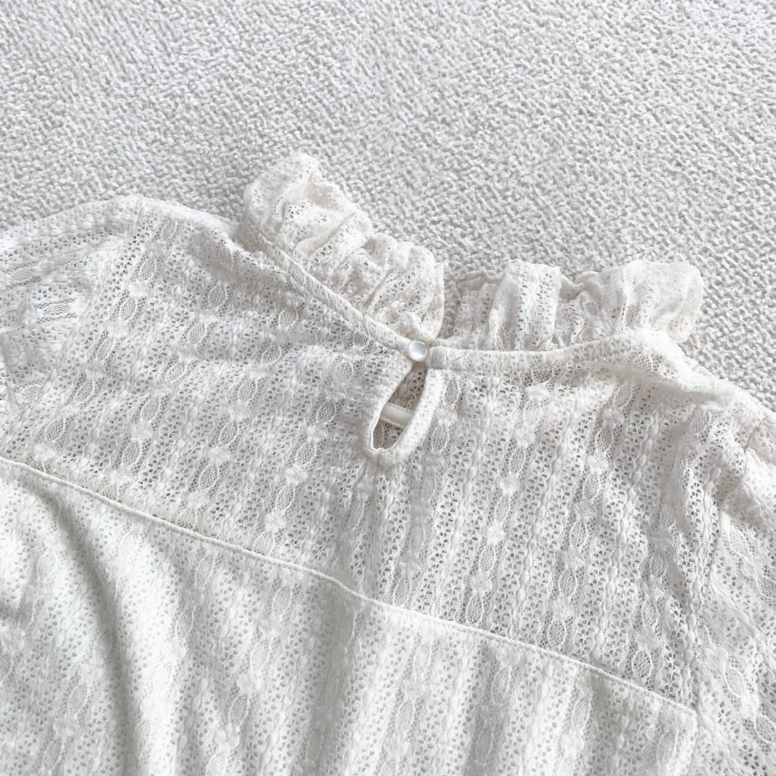 공주핏 ♥ 크림아이보리 레이스 반팔bl 상품이미지3
