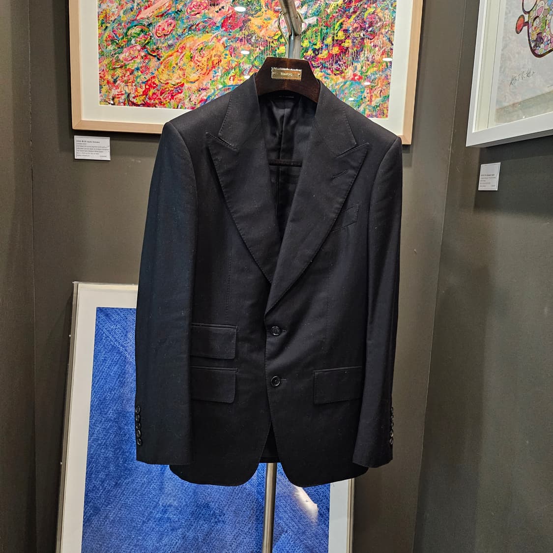 톰포드 아티쿠스 메탈 탭 투피스 블랙 수트셋업 상품이미지1