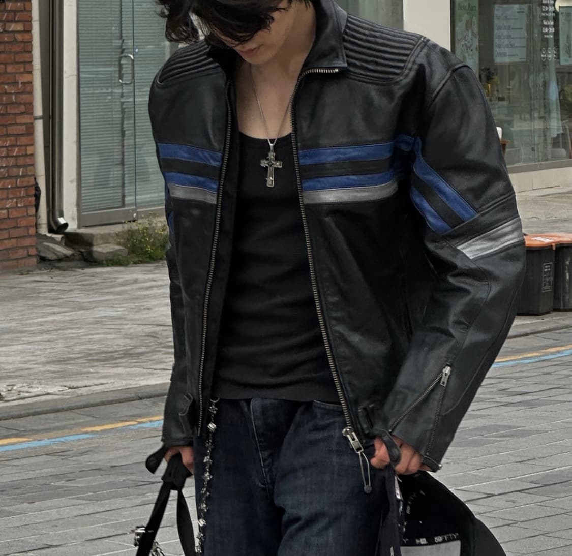 Spyke 레더 바이크 자켓 상품이미지2