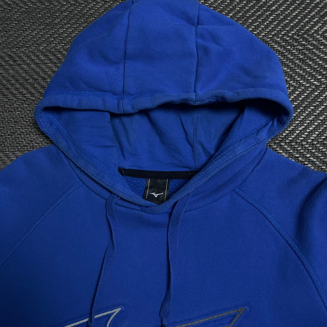 미즈노 올드스쿨 빅로고 후드 티셔츠 블루y 5387 상품이미지4