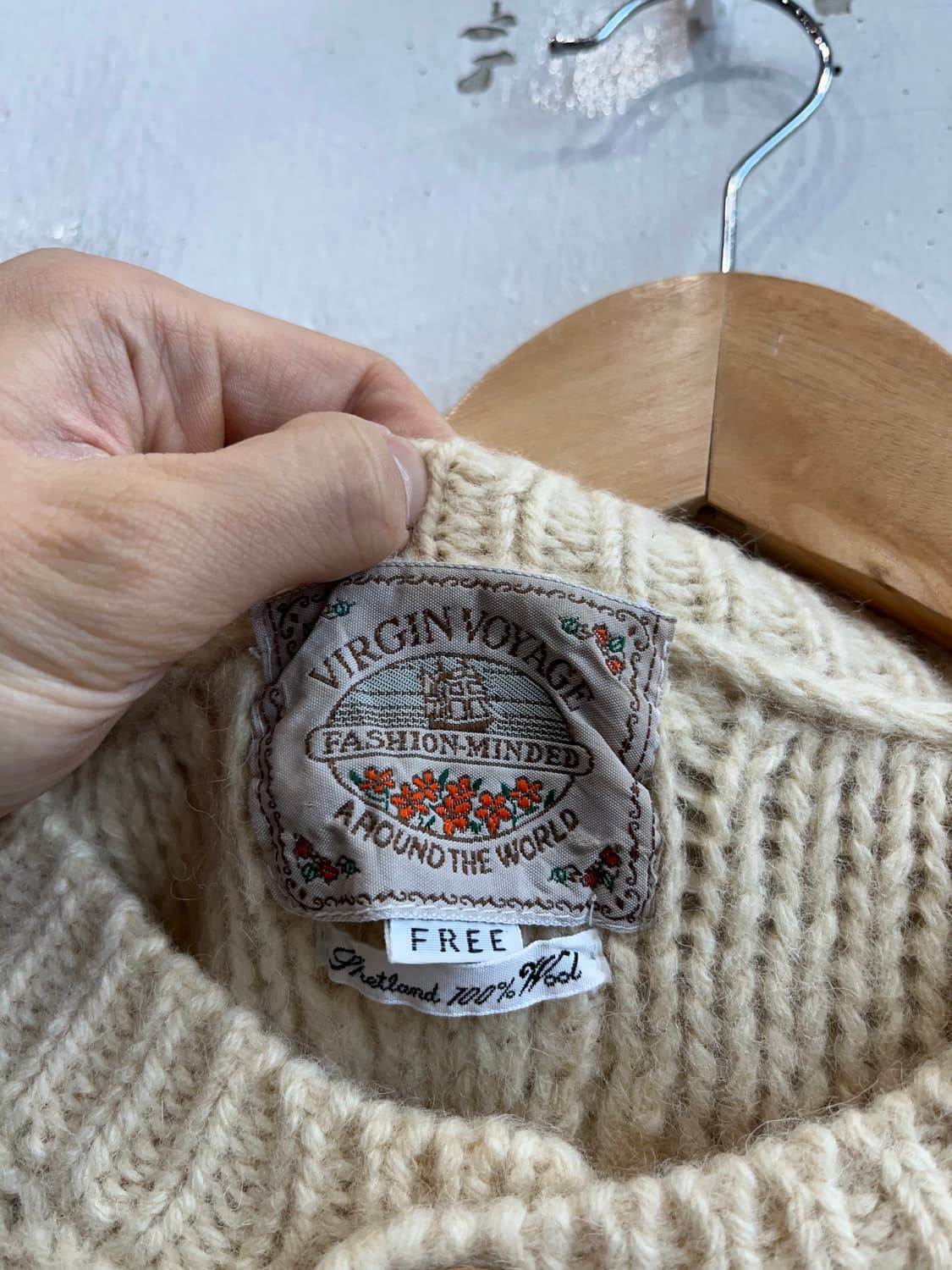 셰틀랜드 퓨어울 피셔맨 케이블 가디건 우먼즈 상품이미지5