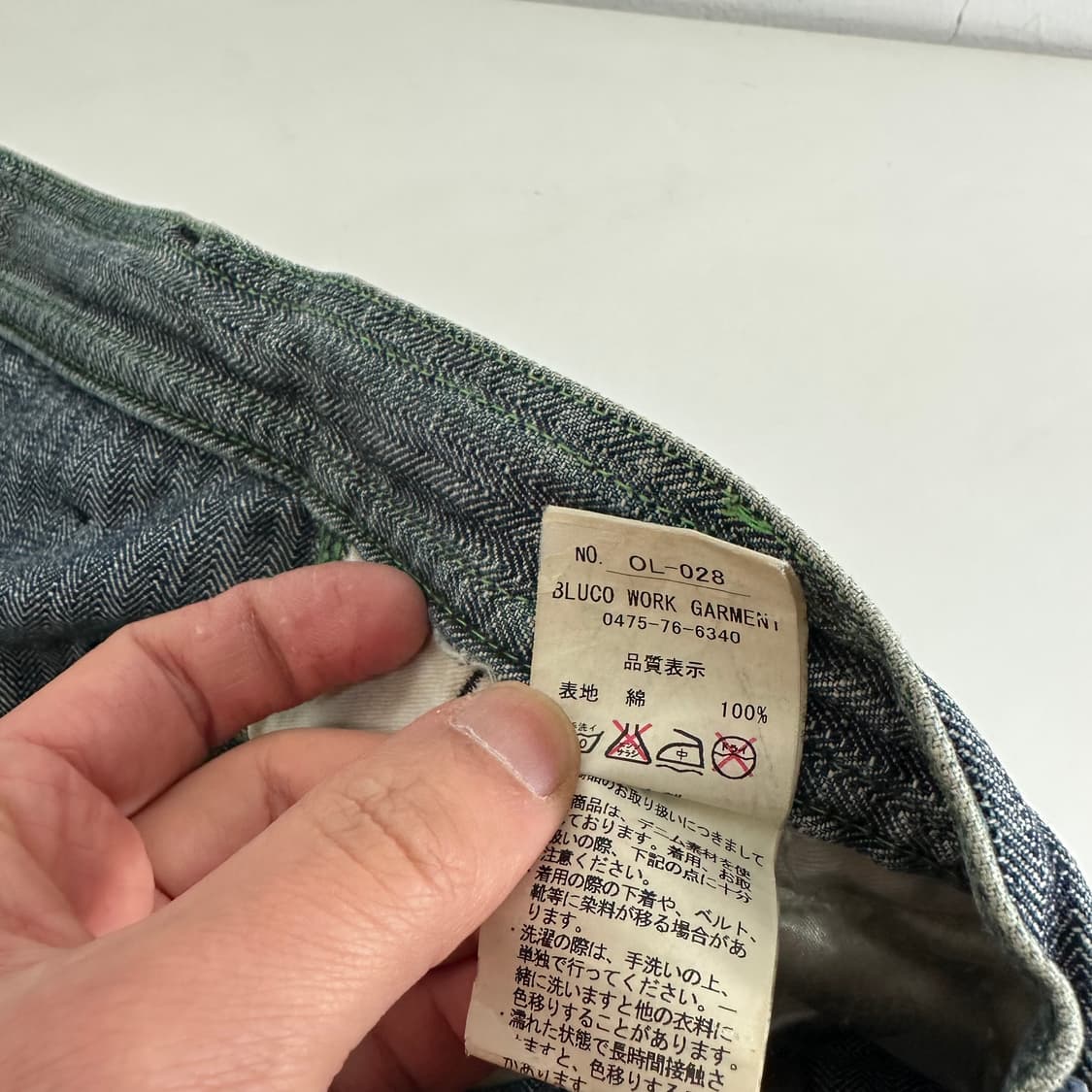 M 블루코 워크가먼츠 버튼플라이 9부 데님워크팬츠 상품이미지7