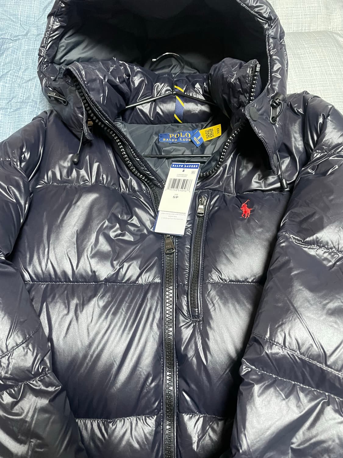 폴로 유광 패딩 블랙 S 상품이미지1