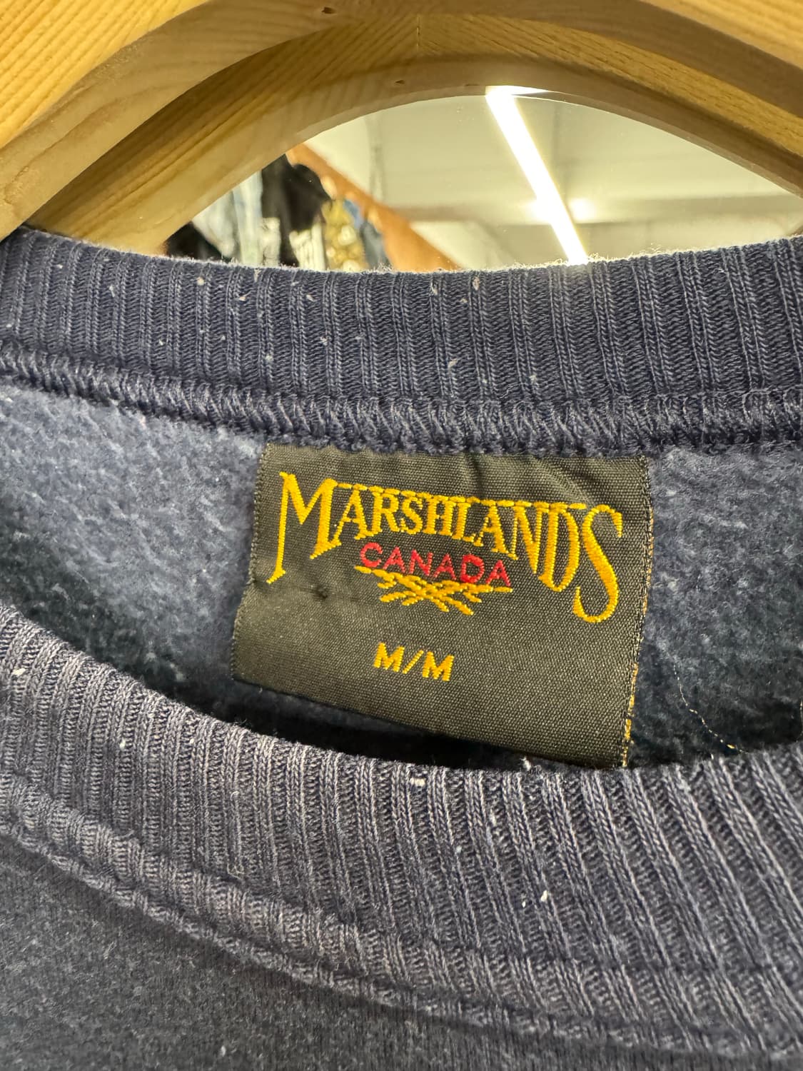 Marshlands 빈티지 네이비 자수 프린팅 스웻셔츠 상품이미지3