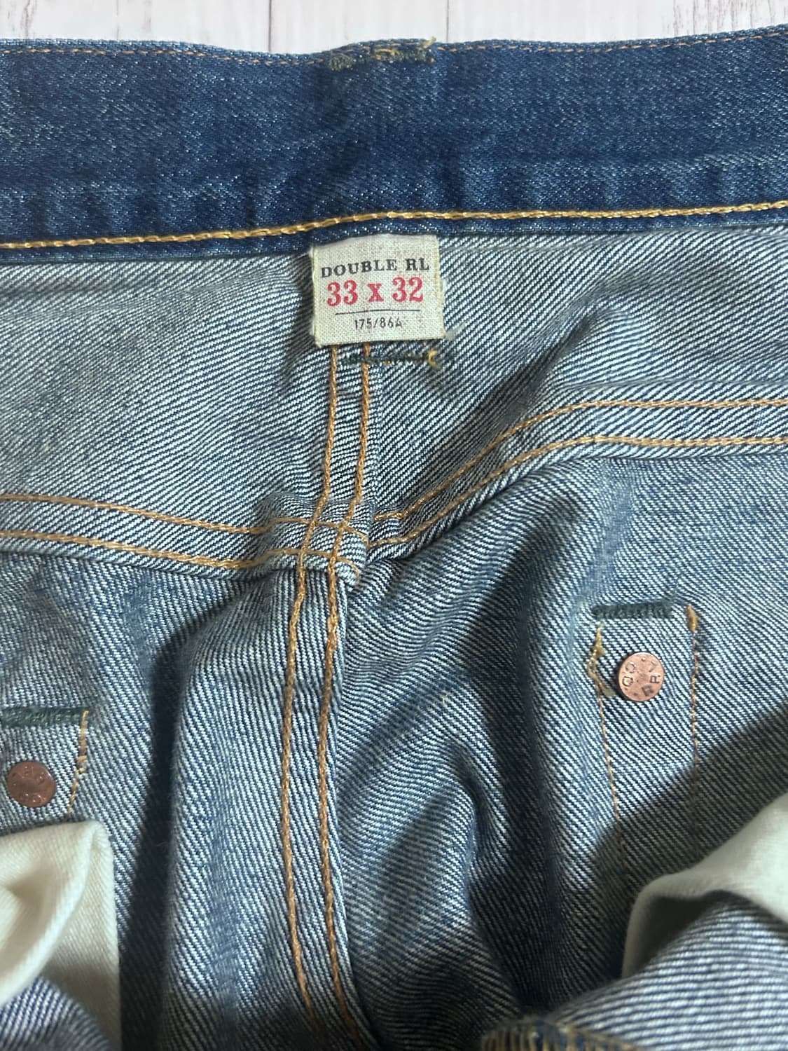 RRL 그랜드폴스 워싱 빈티지 파이브 포켓 데님 33x32 상품이미지3