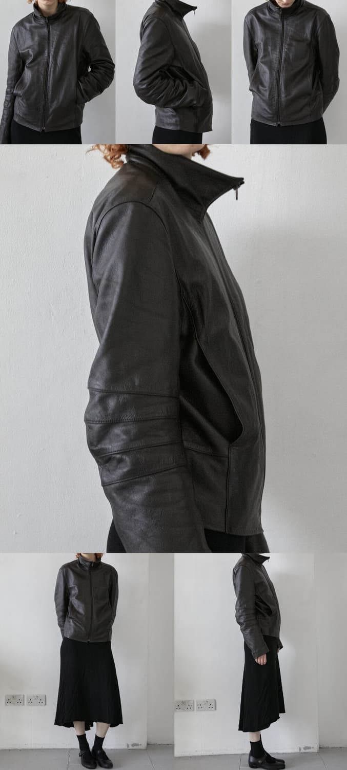 [2] appendix leather jacket /brown 상품이미지1