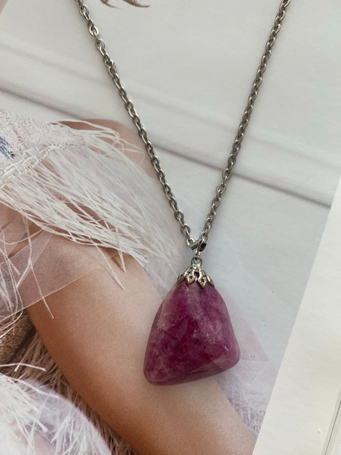 빈티지 자수정 롱 목걸이 상품이미지2