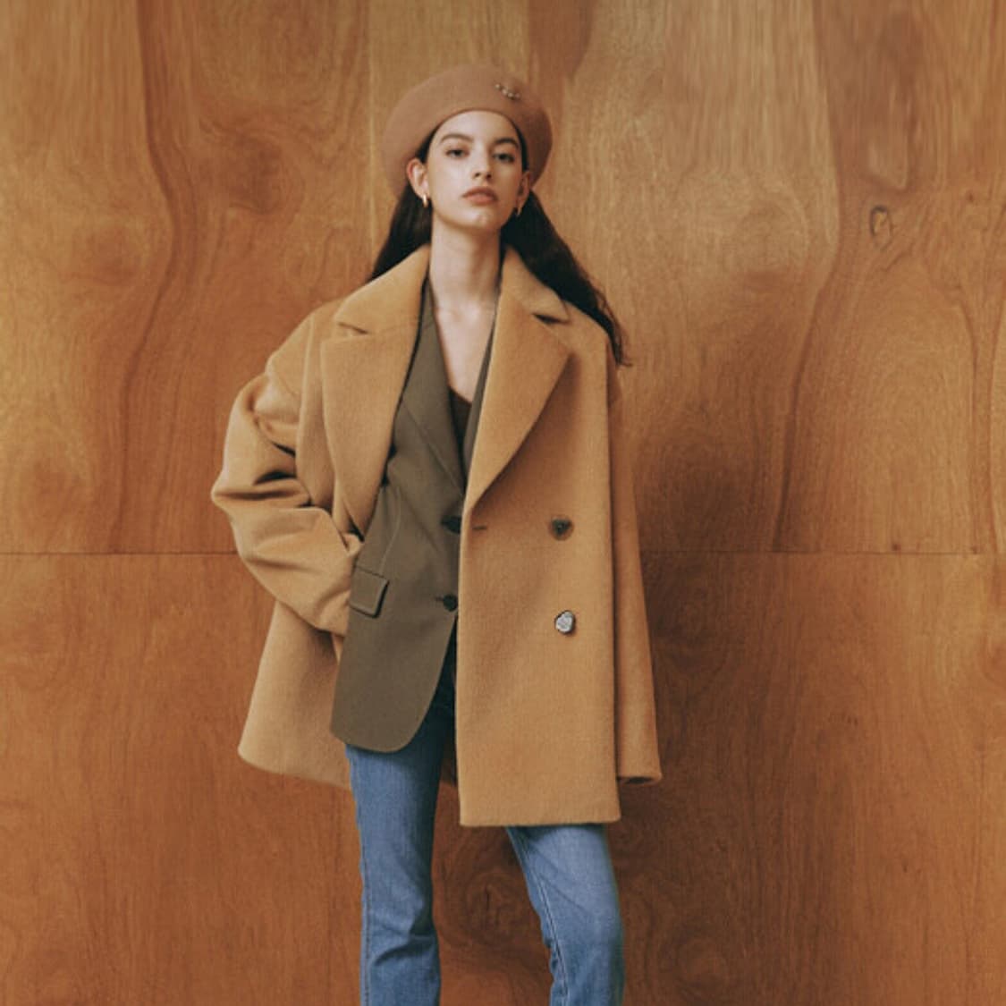 아이아이(EYEYE) 노아 하프코트 프리사이즈 새상품 상품이미지2