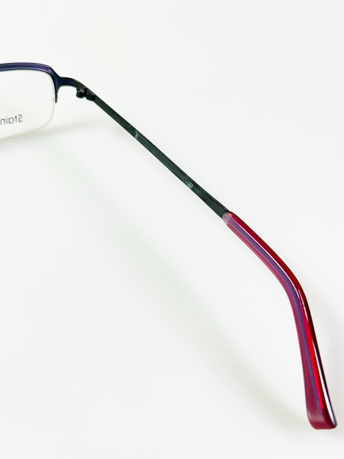 KIPLING 딥퍼플 메탈 반무테 스퀘어 빈티지 안경 상품이미지6