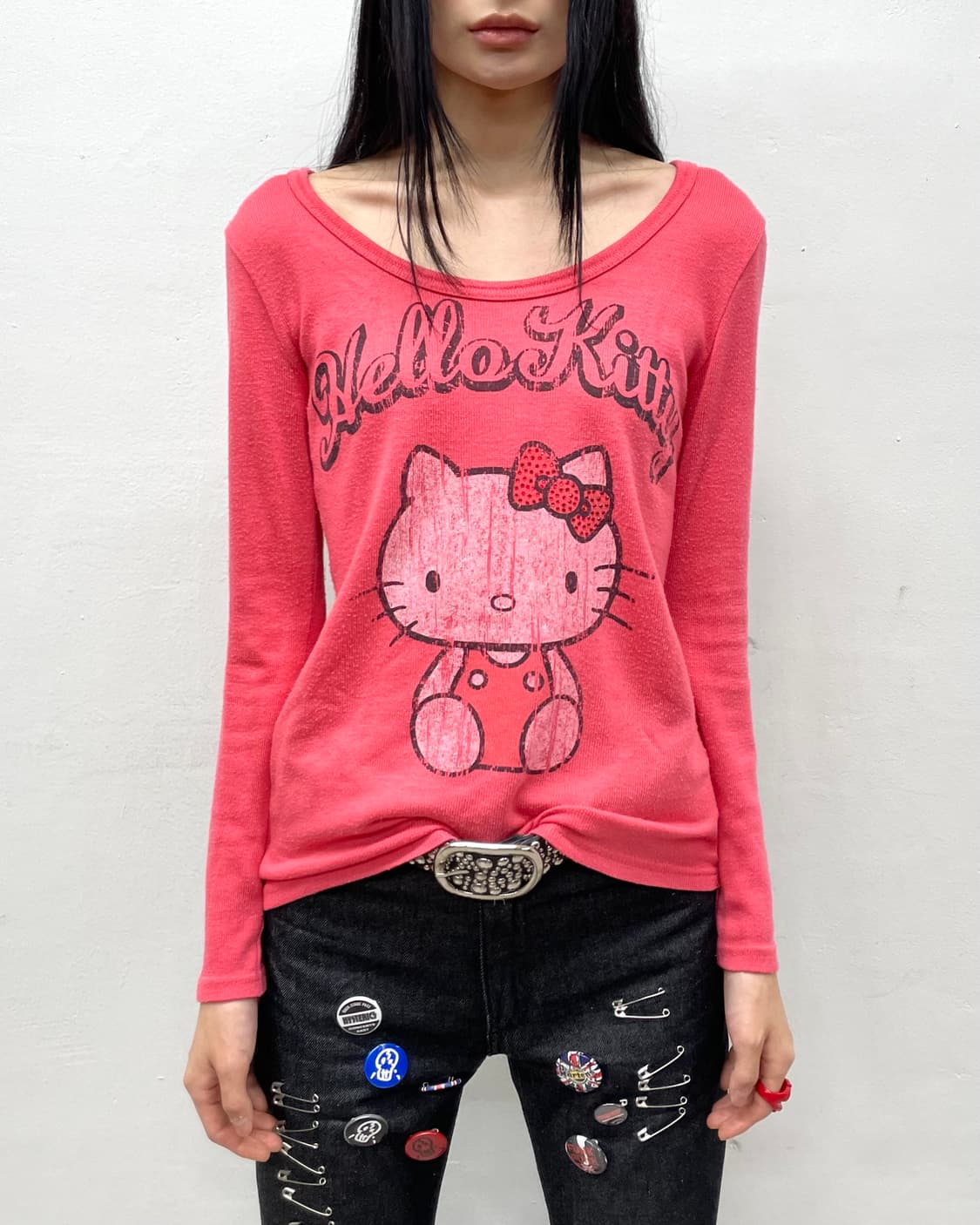  Hello Kitty Cubic Pink Long-Sleeved  상품이미지2