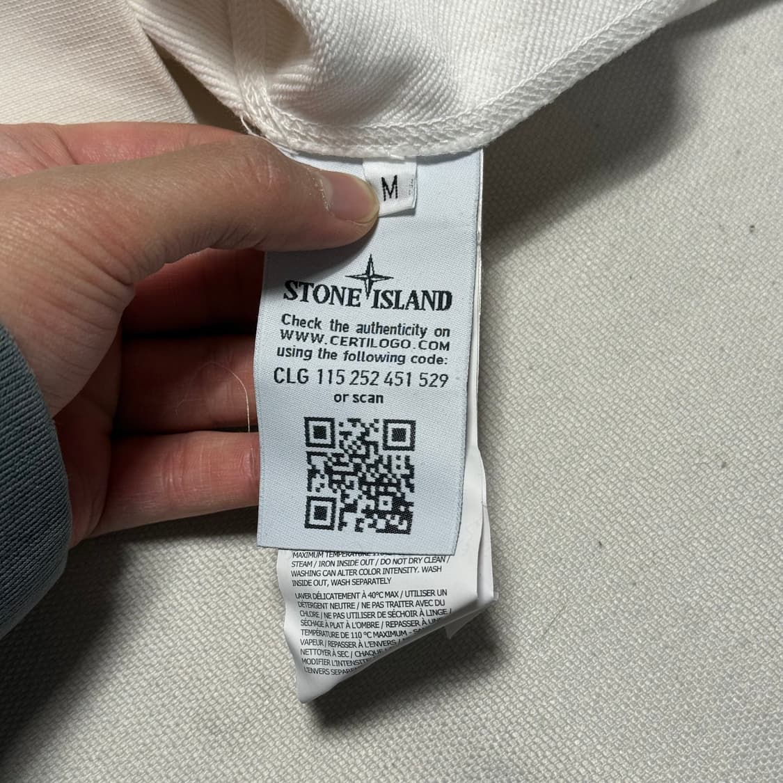 M 스톤아일랜드 양면 로고 화이트 맨투맨 상품이미지5