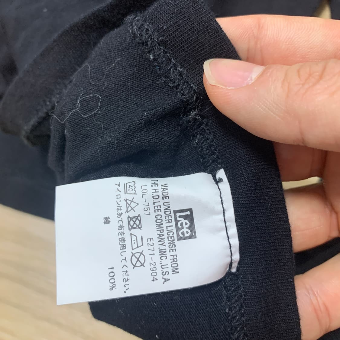 M]Lee 리 빅 로고 카모 패턴 롱슬리브 긴팔 티셔츠 상품이미지4