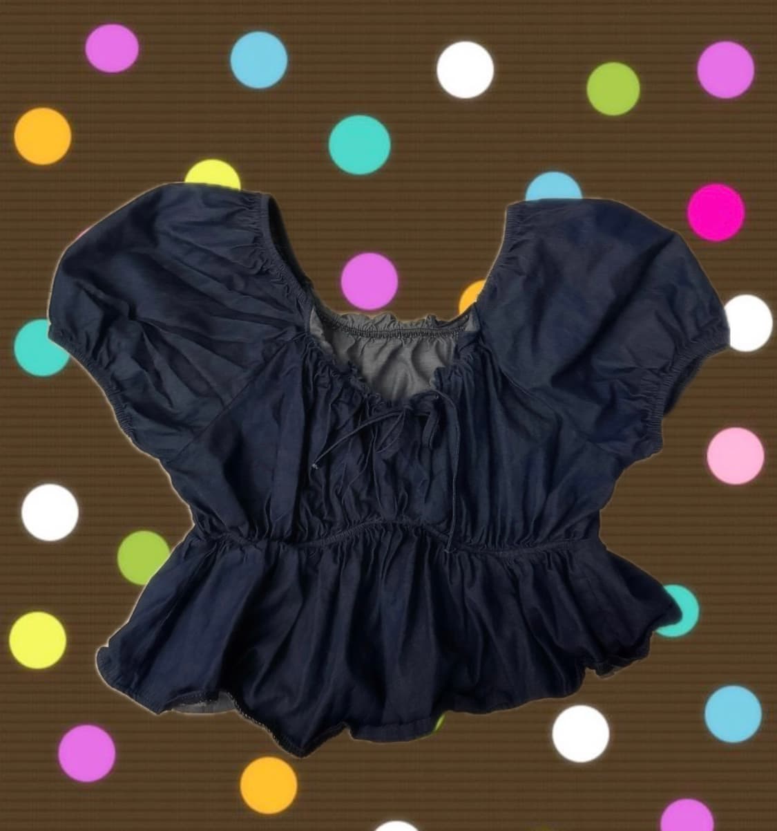 crop denim blouse 모리 크롭 데님 블라우스 (오프숄더) 상품이미지1