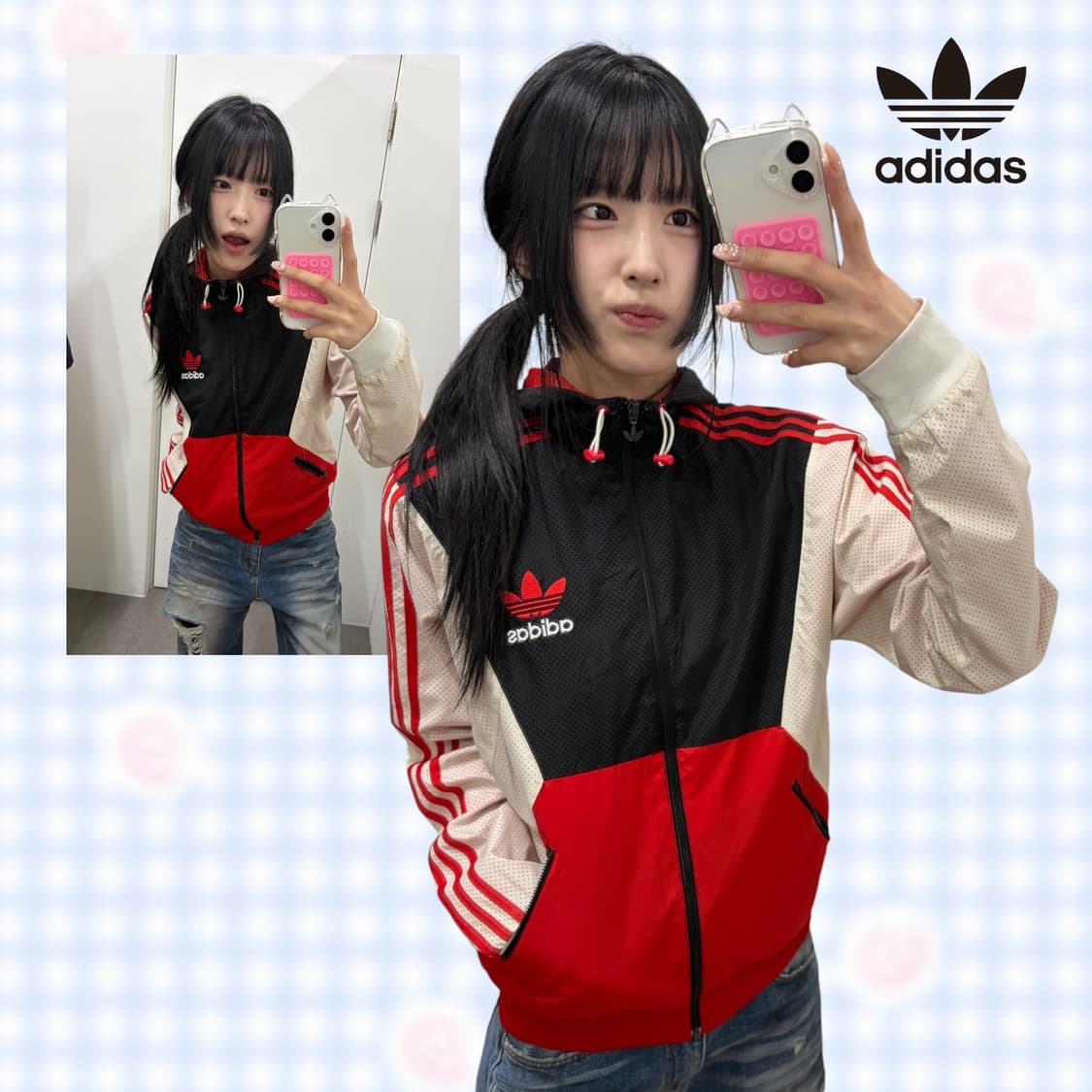 아디다스 배색 바람막이 상품이미지1