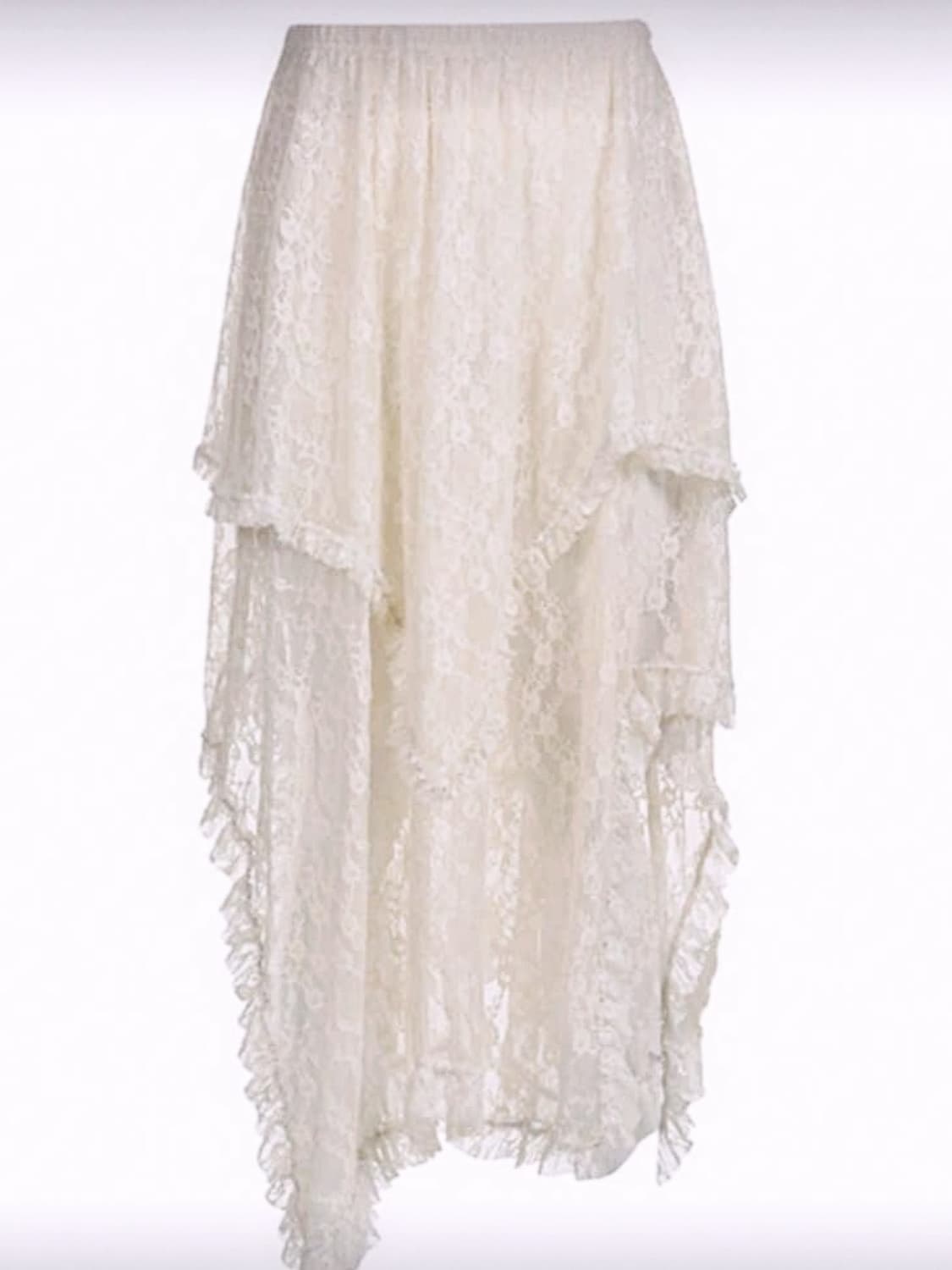 아이보리 레이스 스커트 레이어드 보헤미안 상품이미지1