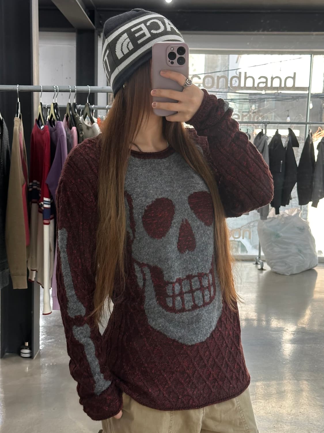 히스테릭글래머 스컬 본 니트 상품이미지4