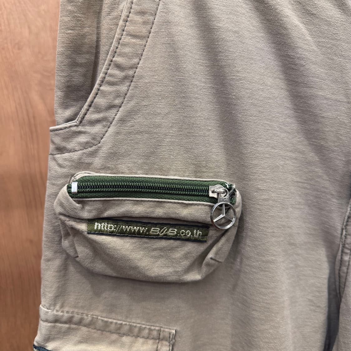 JPN 카고 팬츠 가먼트 다잉 멀티 포켓 사이드 스트랩 와이드핏 베이지 상품이미지7