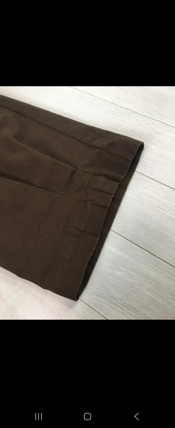 히피베 Hellooo Eat 플리츠 스트레이트 캐주얼 팬츠 브라운 XS 상품이미지6