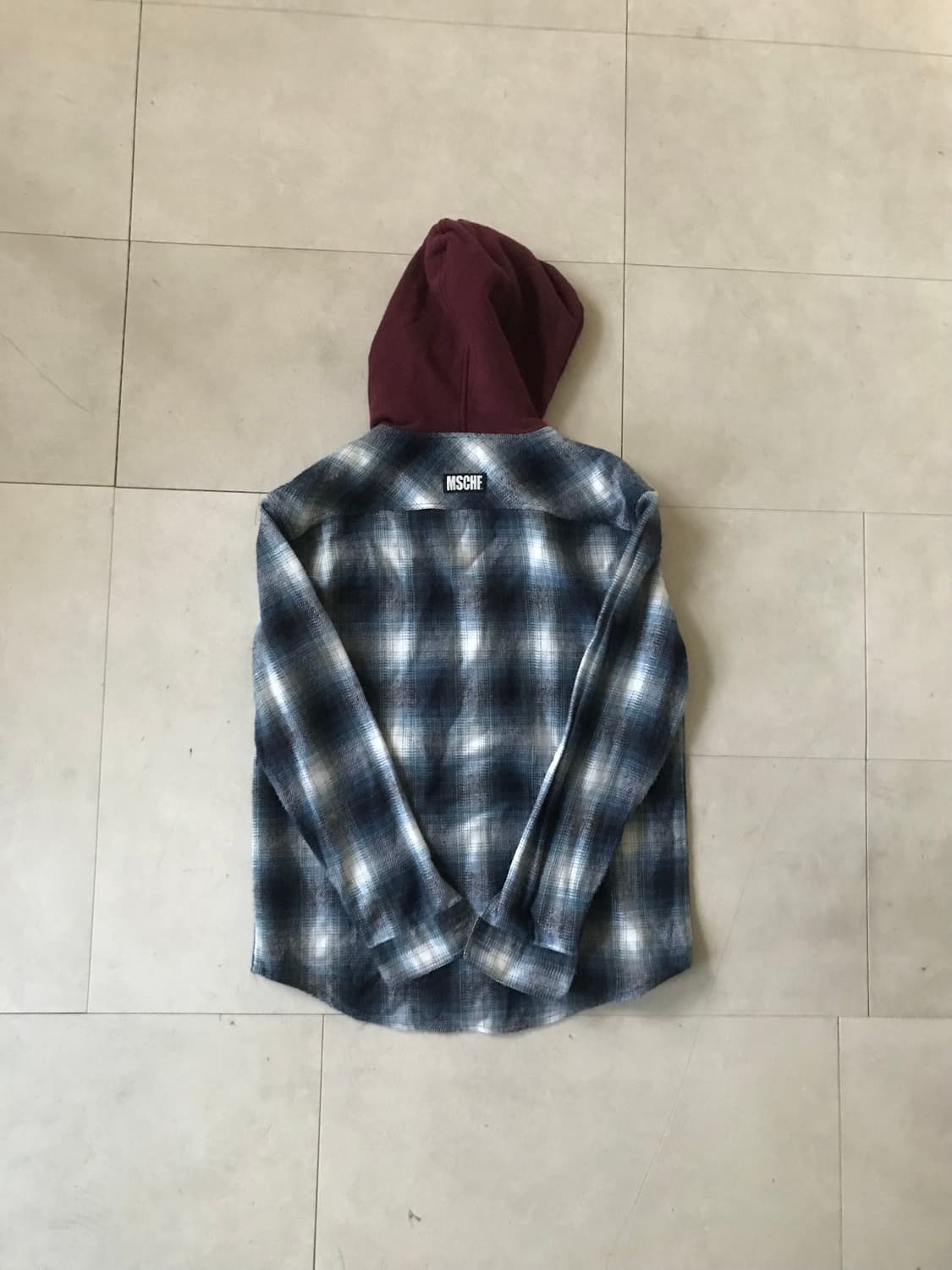 미스치프 레이어드 체크 후드셔츠 상품이미지7