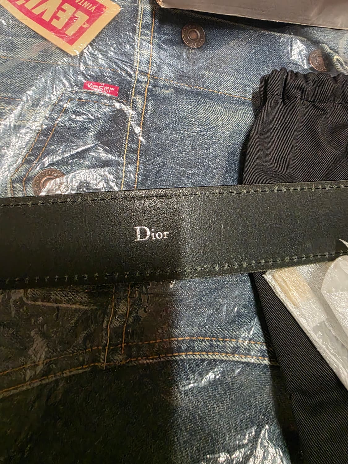 디올옴므 d벨트 블랙 85사이즈 상품이미지3