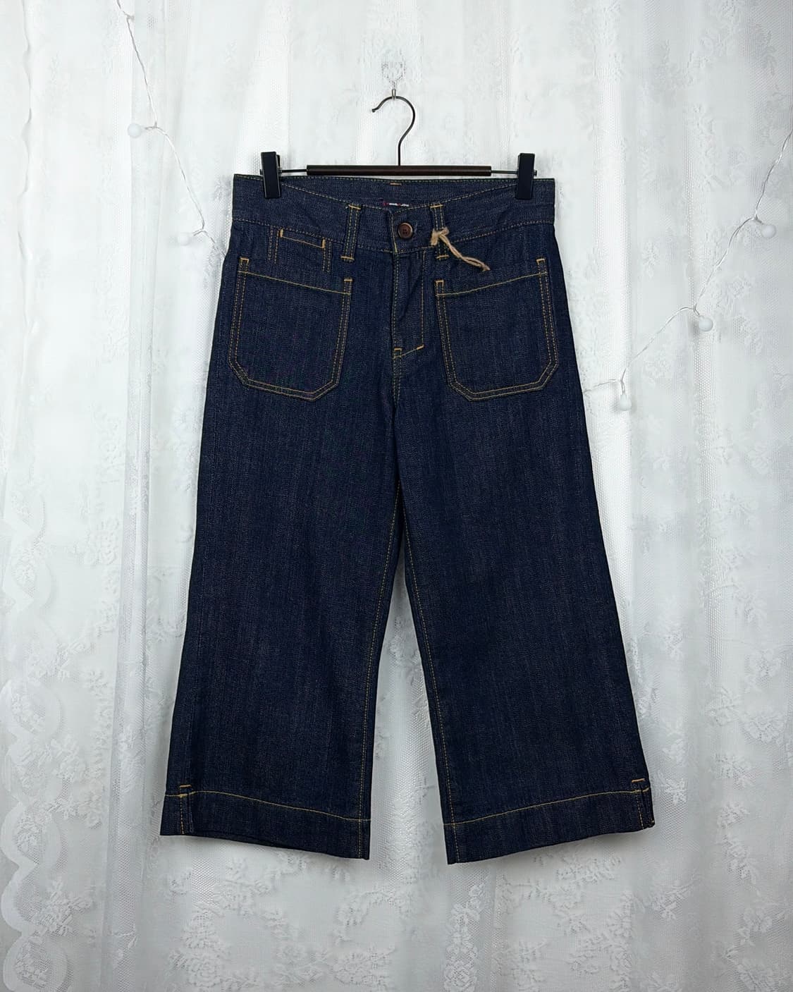 DEEP BLUE denim Capri pants 상품이미지3