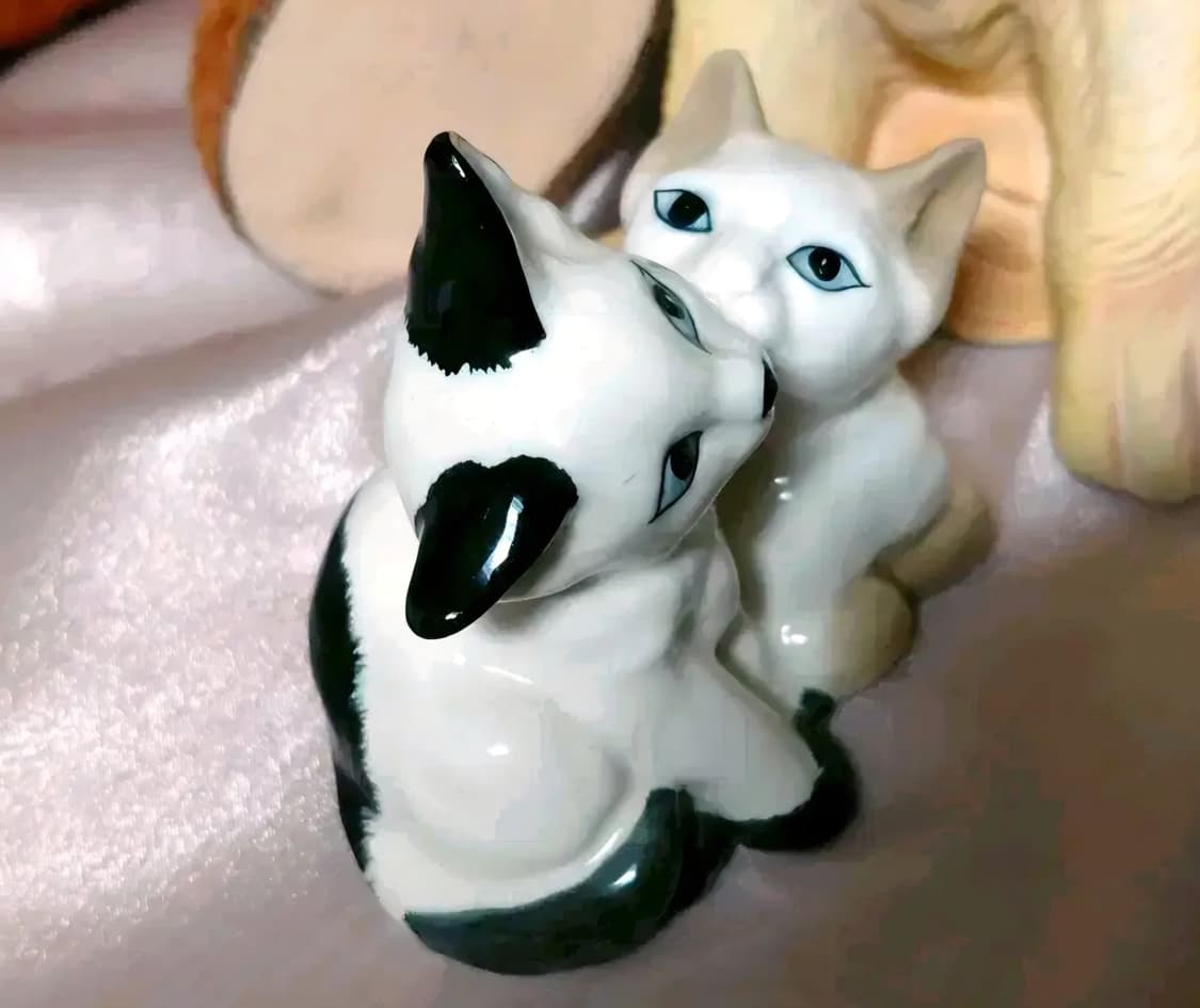 vintage) 빈티지 도자기 고양이 장식품 상품이미지2