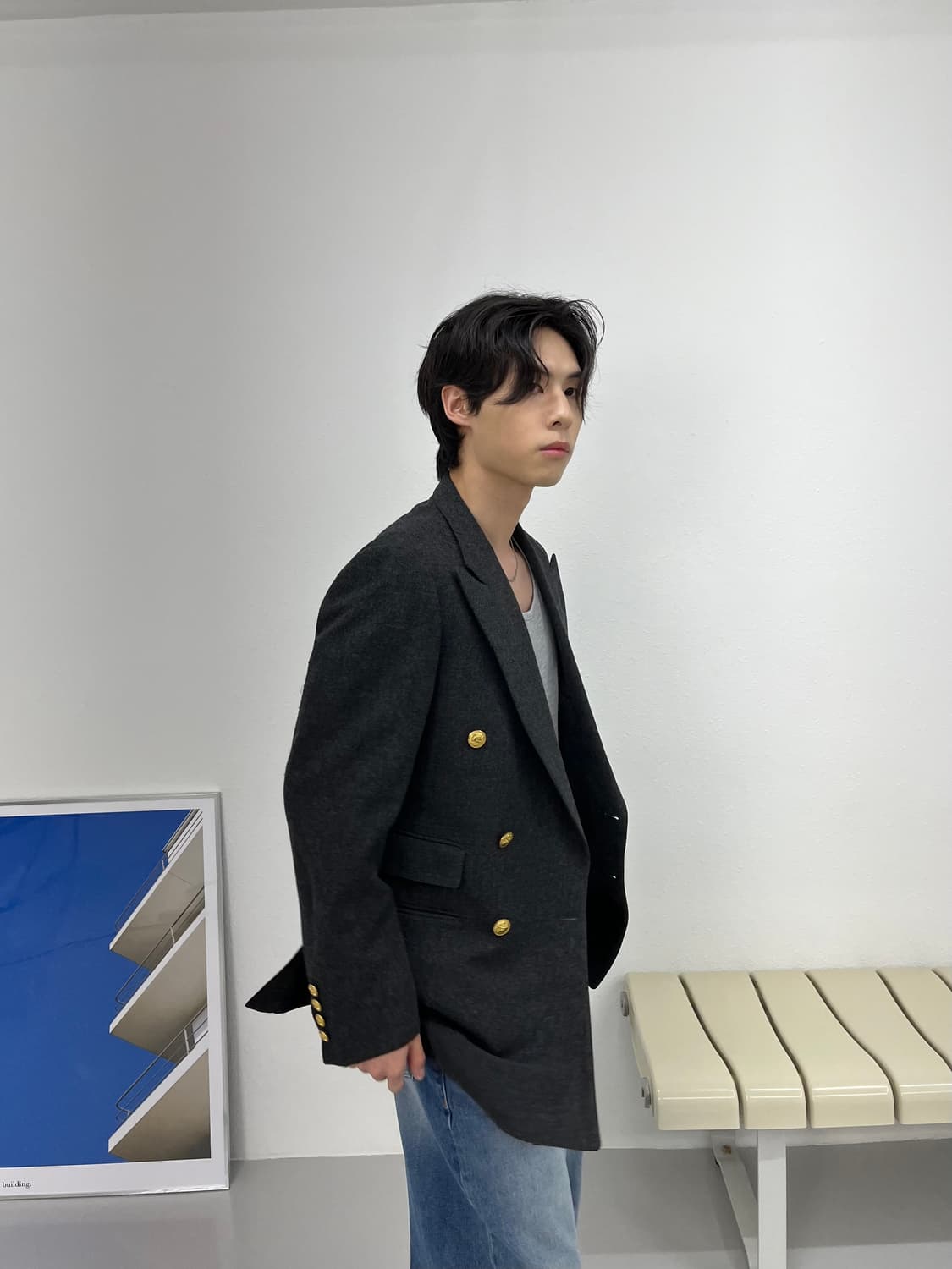 폴로 금장 더블 브레스트 블레이저 상품이미지5