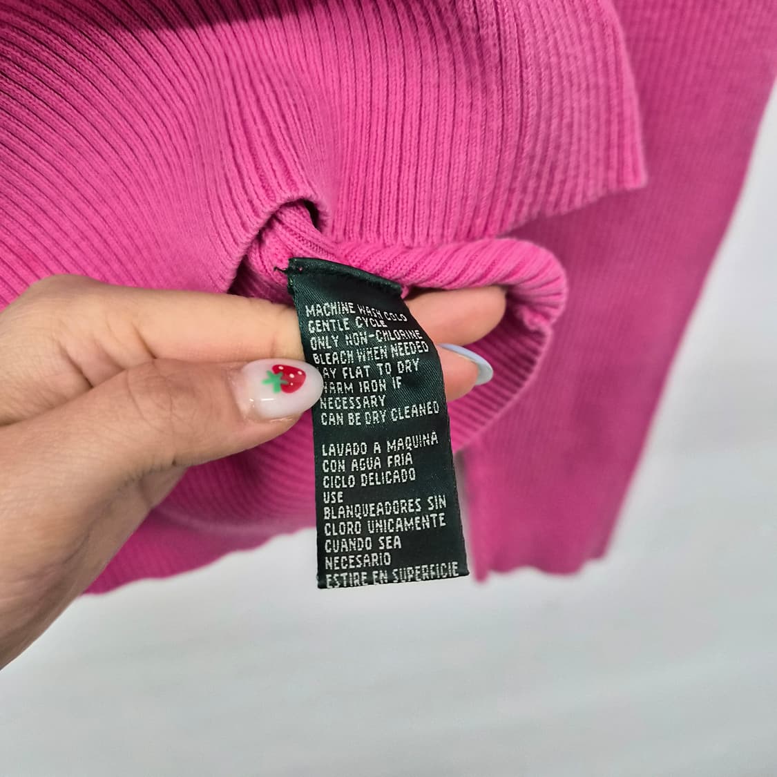 폴로랄프로렌 핑크 골지 폴라 니트 여성 L 상품이미지6