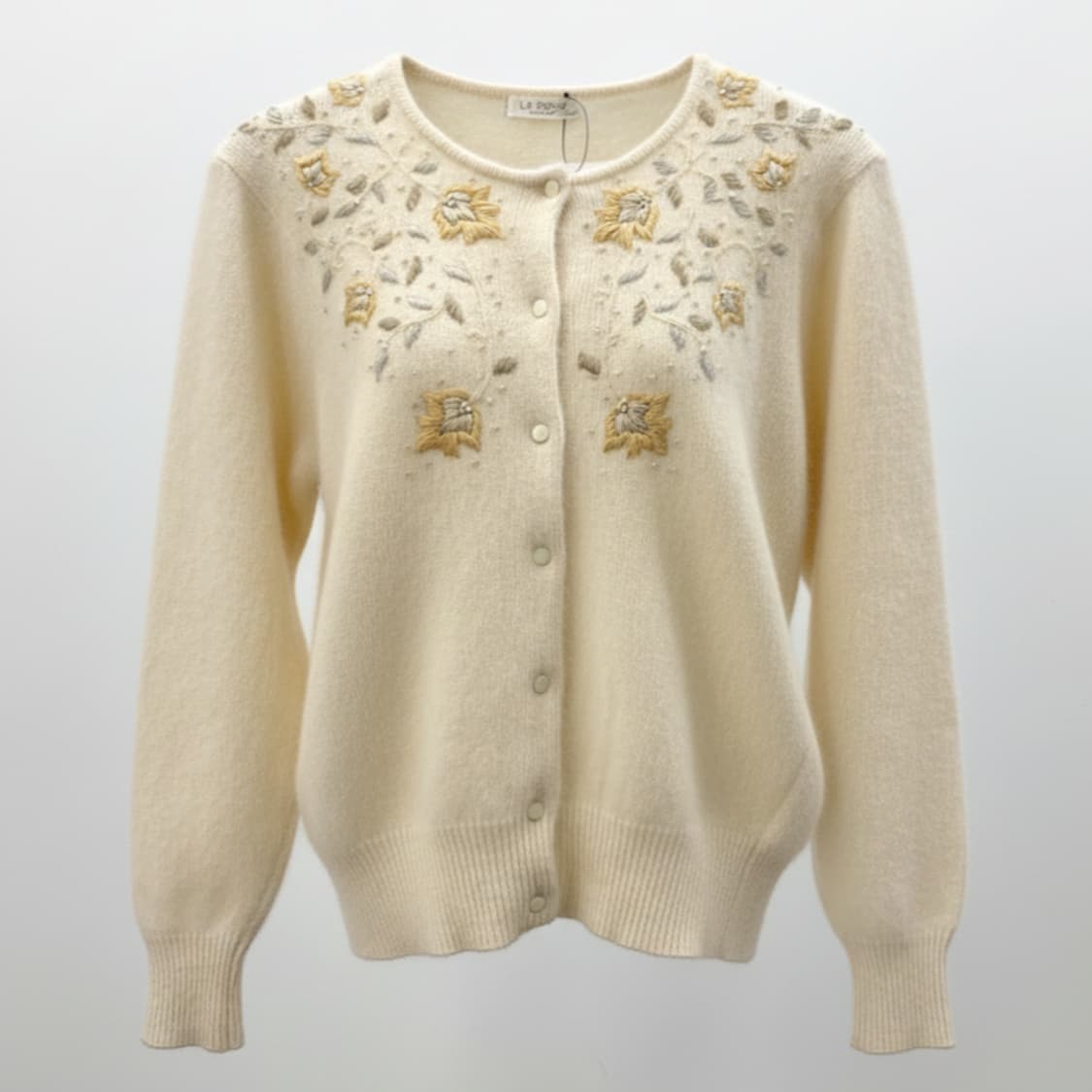 La Reine 울100 플라워 자수 진주 가디건 1791 상품이미지1