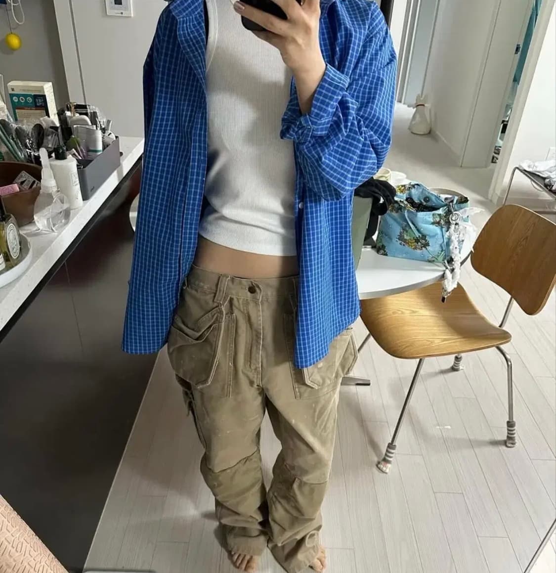 플리즈프로젝트 플리즈프로젝트 CHECK SHIRRING SHIRT 상품이미지1