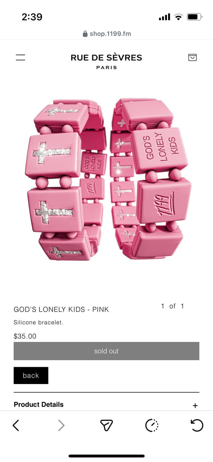Bazo 1199 GOD'S LONELY KIDS - PINK 상품이미지1