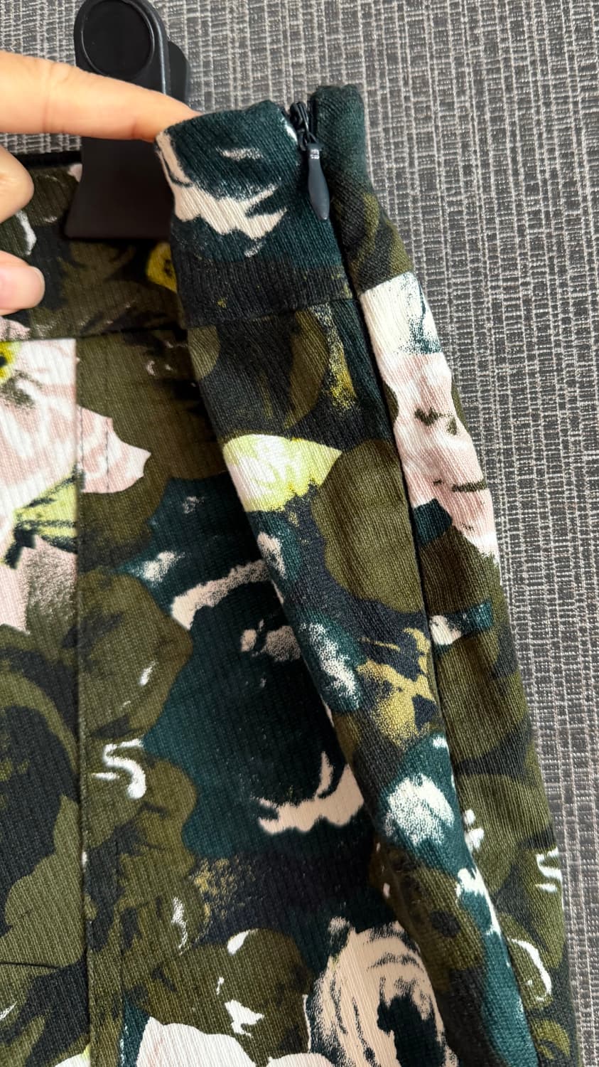 플라워 패턴 플로럴 패턴 꽃무늬 사이드 슬릿 밴딩 부츠컷 팬츠 바지 상품이미지3