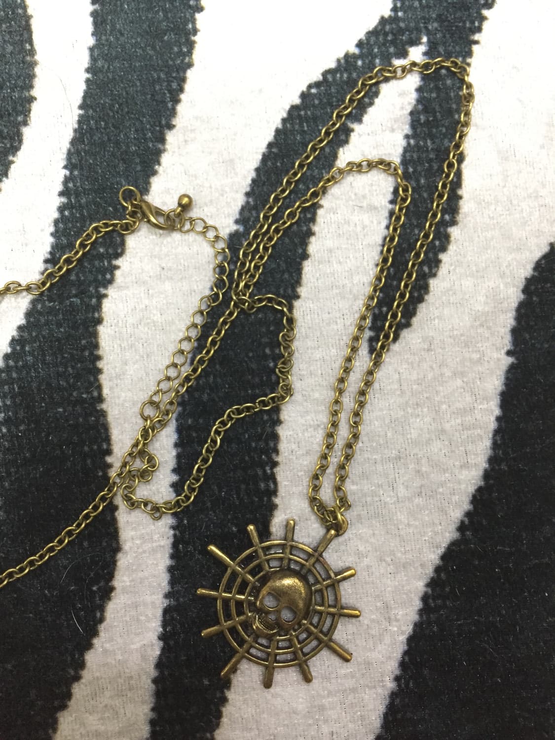 일본빈티지 레테 빈티지 골드 해골 팬던트 목걸이 럭시크 그런지 펑크 상품이미지3