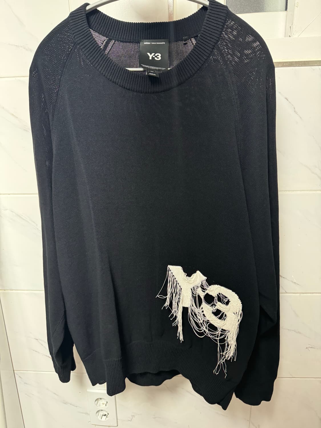 Y-3 로고 니트 크루 스웨트셔츠 상품이미지3