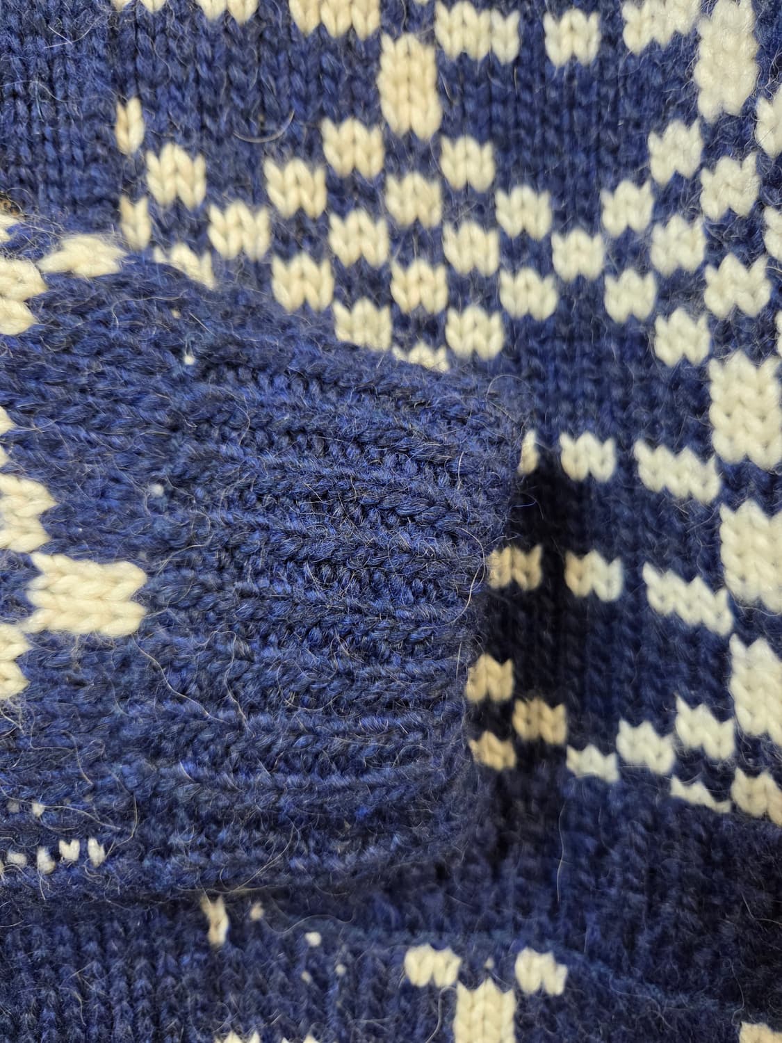 시스템옴므 네이비 패턴 가디건(XS) 상품이미지3