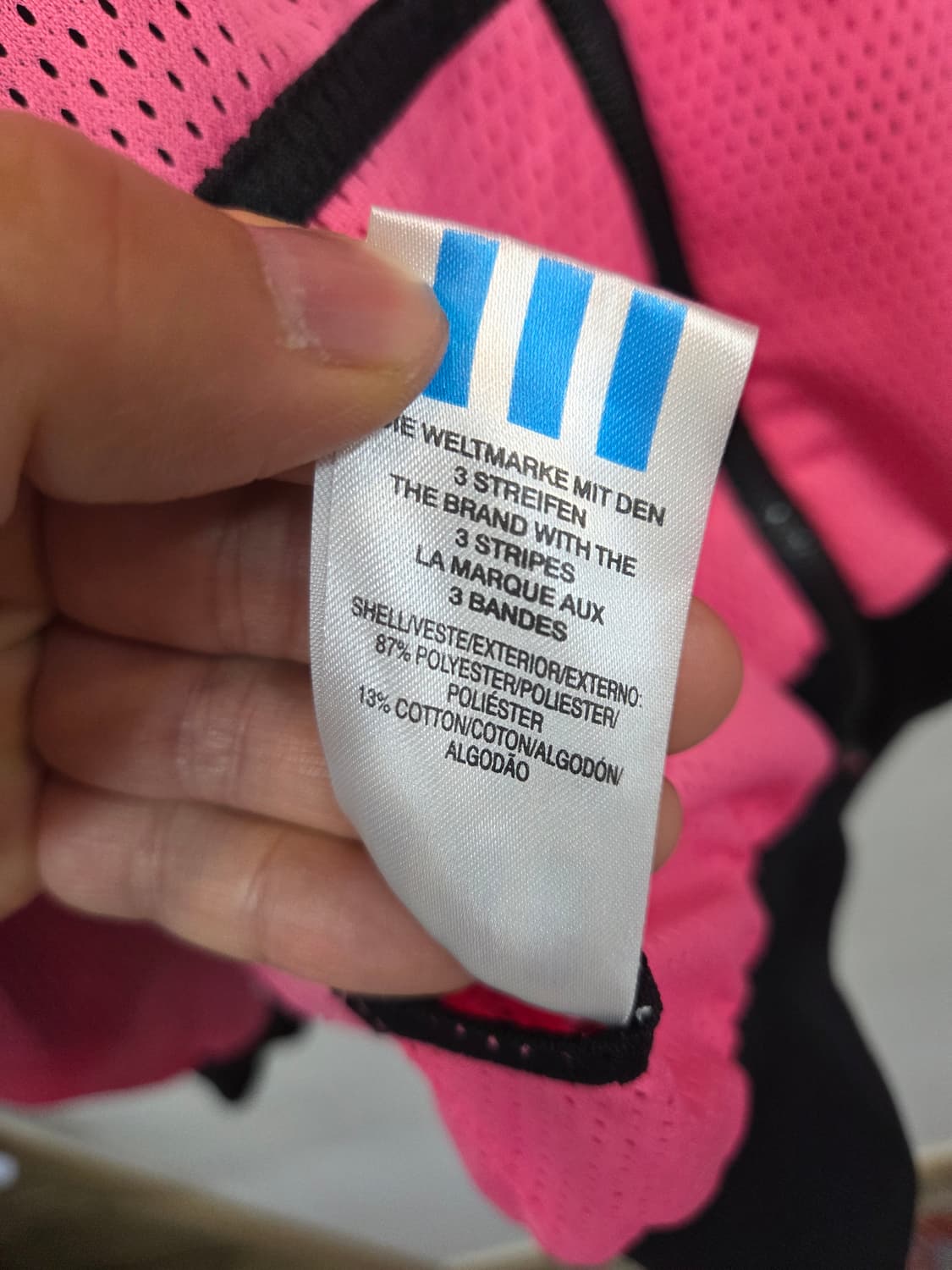 아디다스 올드스쿨 빈티지 빅로고 리버시블 메쉬 트랙탑 후드져지 m 핑크검 상품이미지6