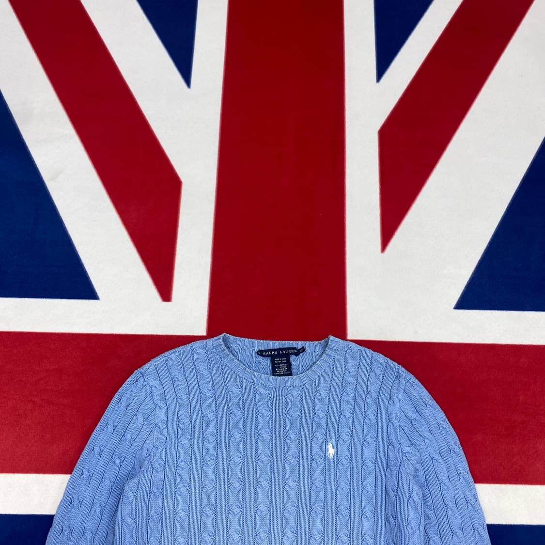 폴로 케이블니트 여성L 상품이미지2