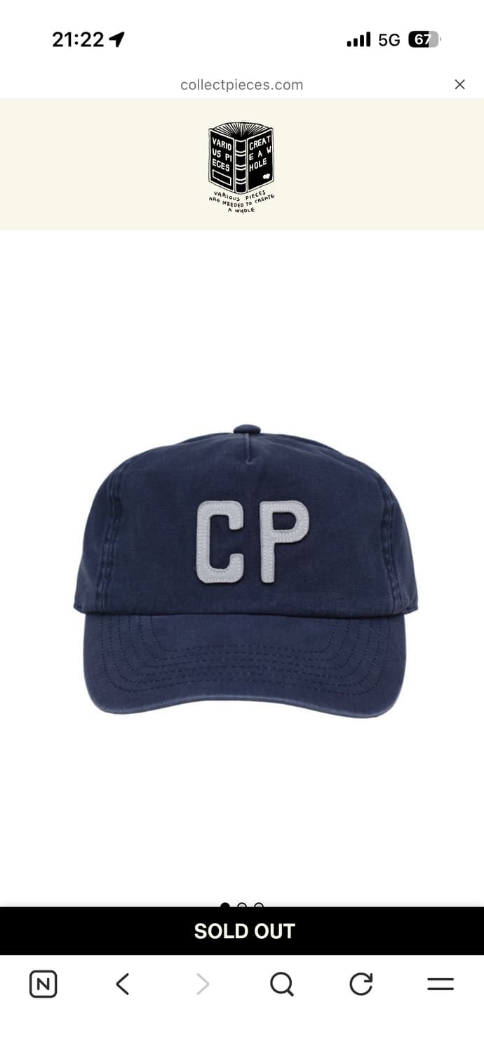 구매해요)) 컬렉트피시스 CP 5 PANEL CAP 네이비 상품이미지1