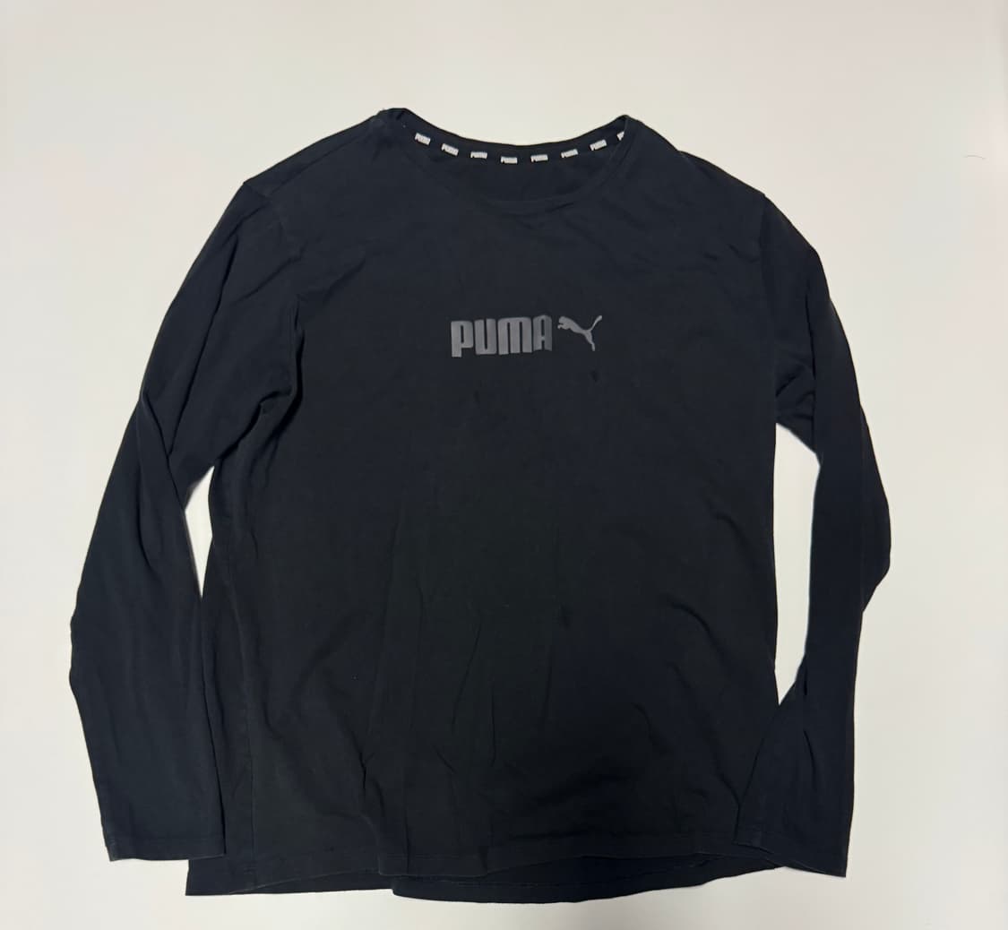 푸마 Puma 빅 로고 롱슬리브 긴팔 티셔츠 L ~ XL 블랙 상품이미지1