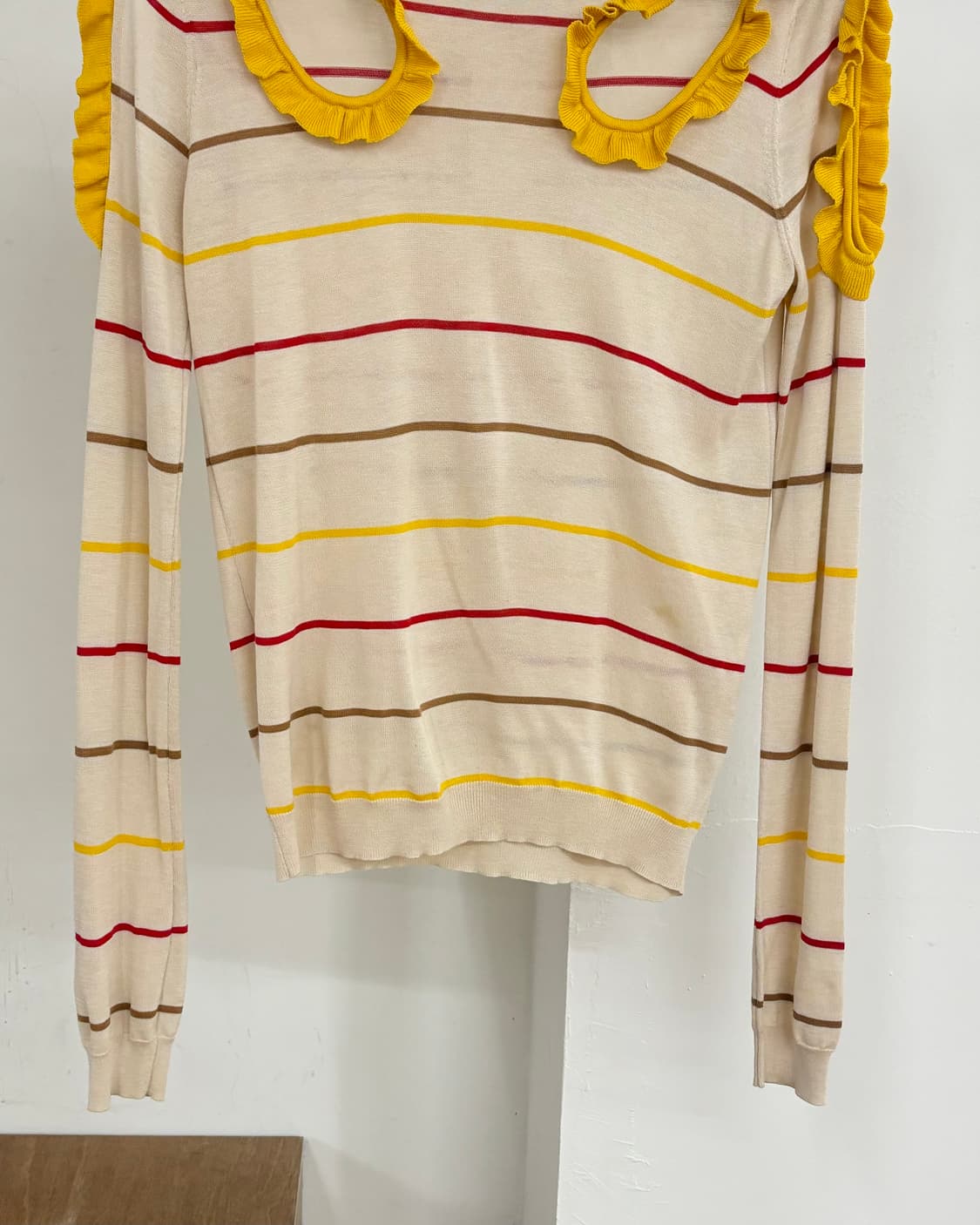 소니아 리키엘 혼방 스트라이프 프릴 가디건 상품이미지5