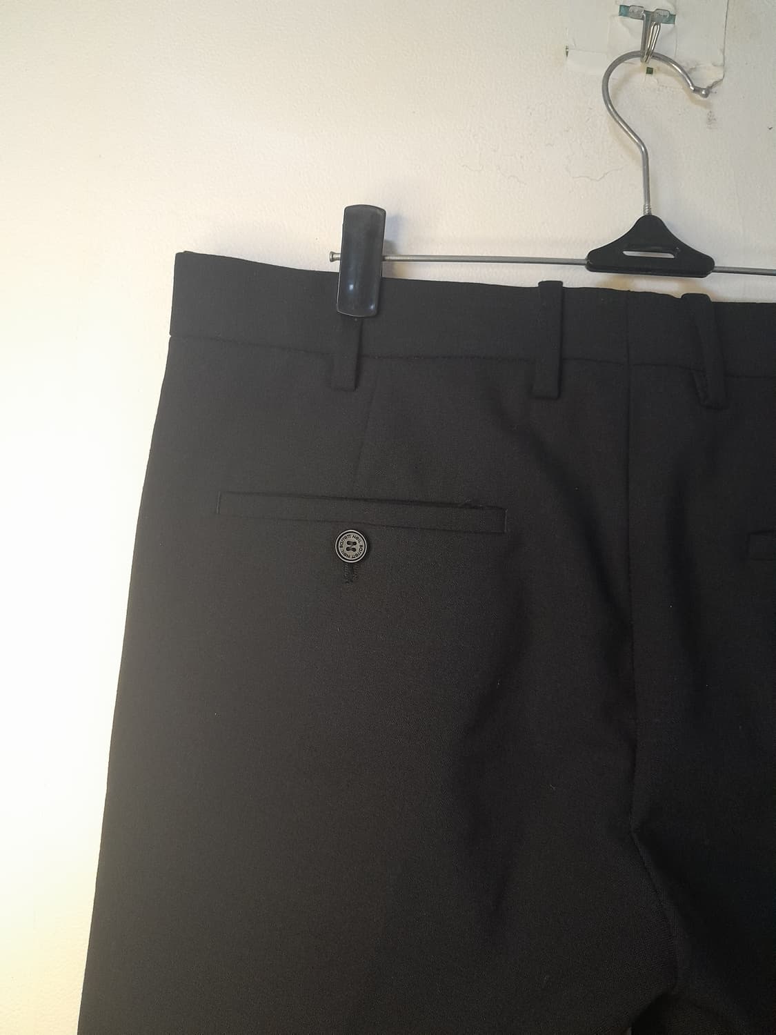 닐바렛 블랙 밑단지퍼 울 슬랙스 46/30"~31" 상품이미지5