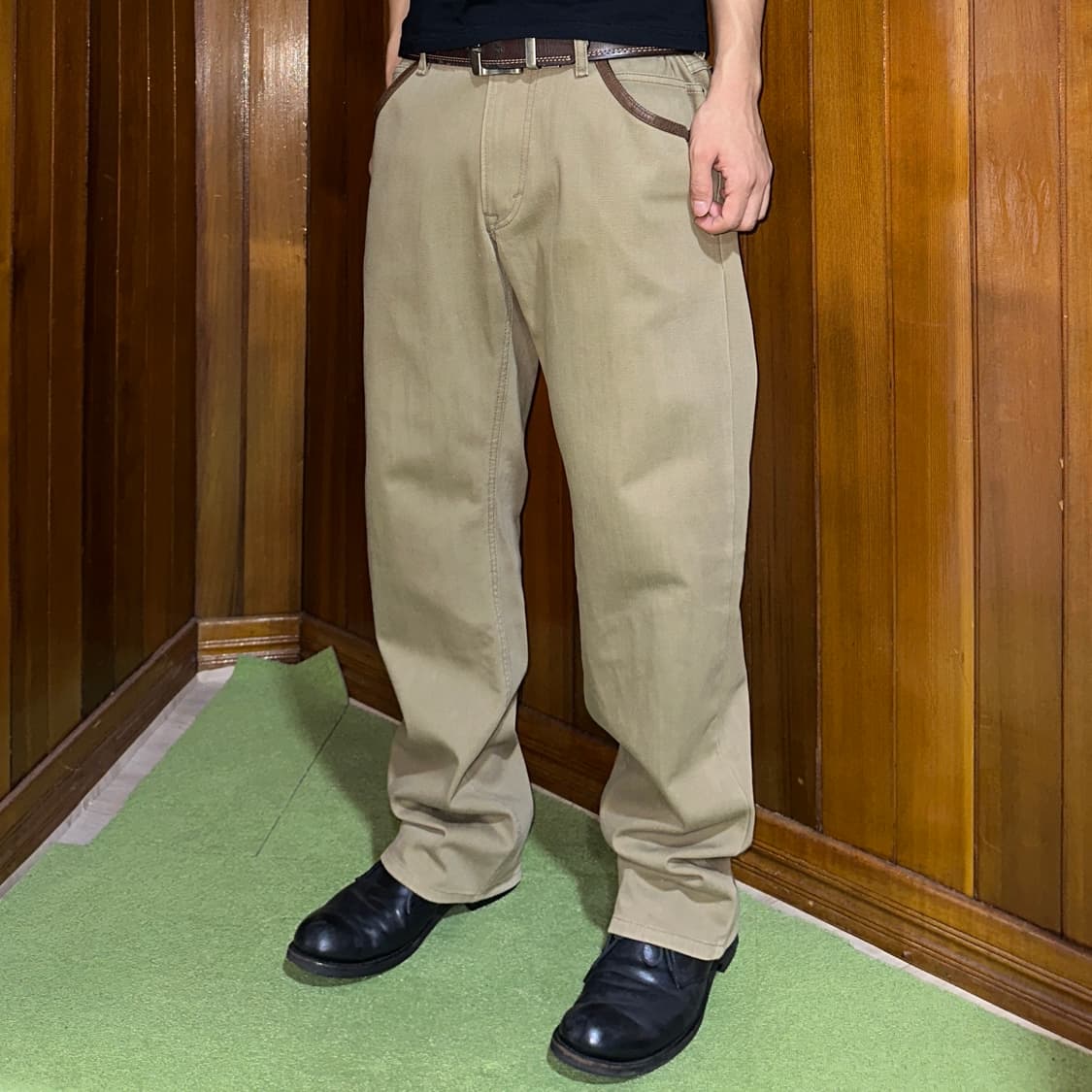 Edwin leather pocket cotton pants 상품이미지3