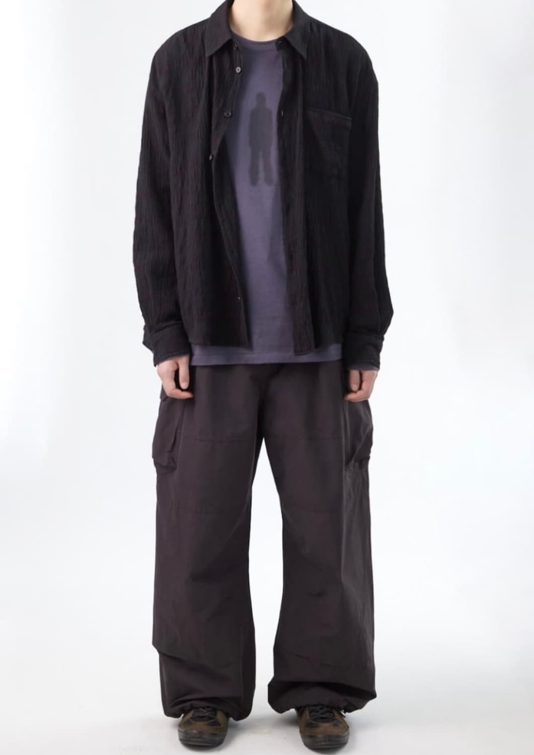 Classic shirt (Dyed Black/Red) 상품이미지2