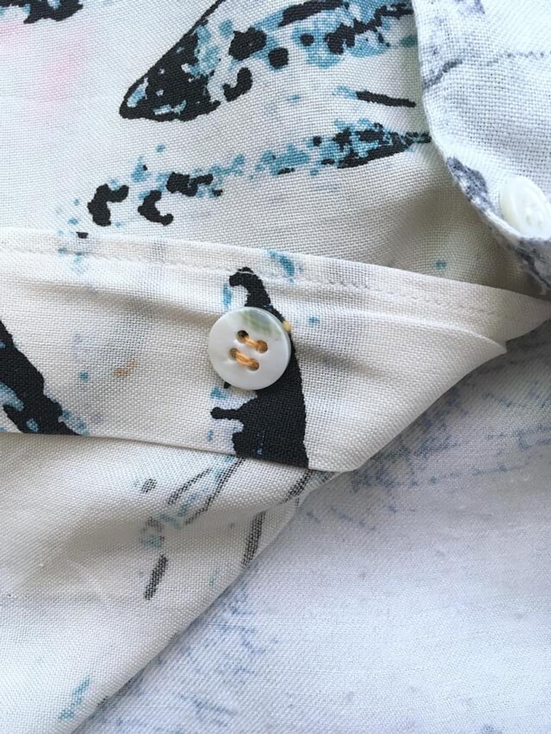 France made silk blended patchwork shirt 상품이미지5