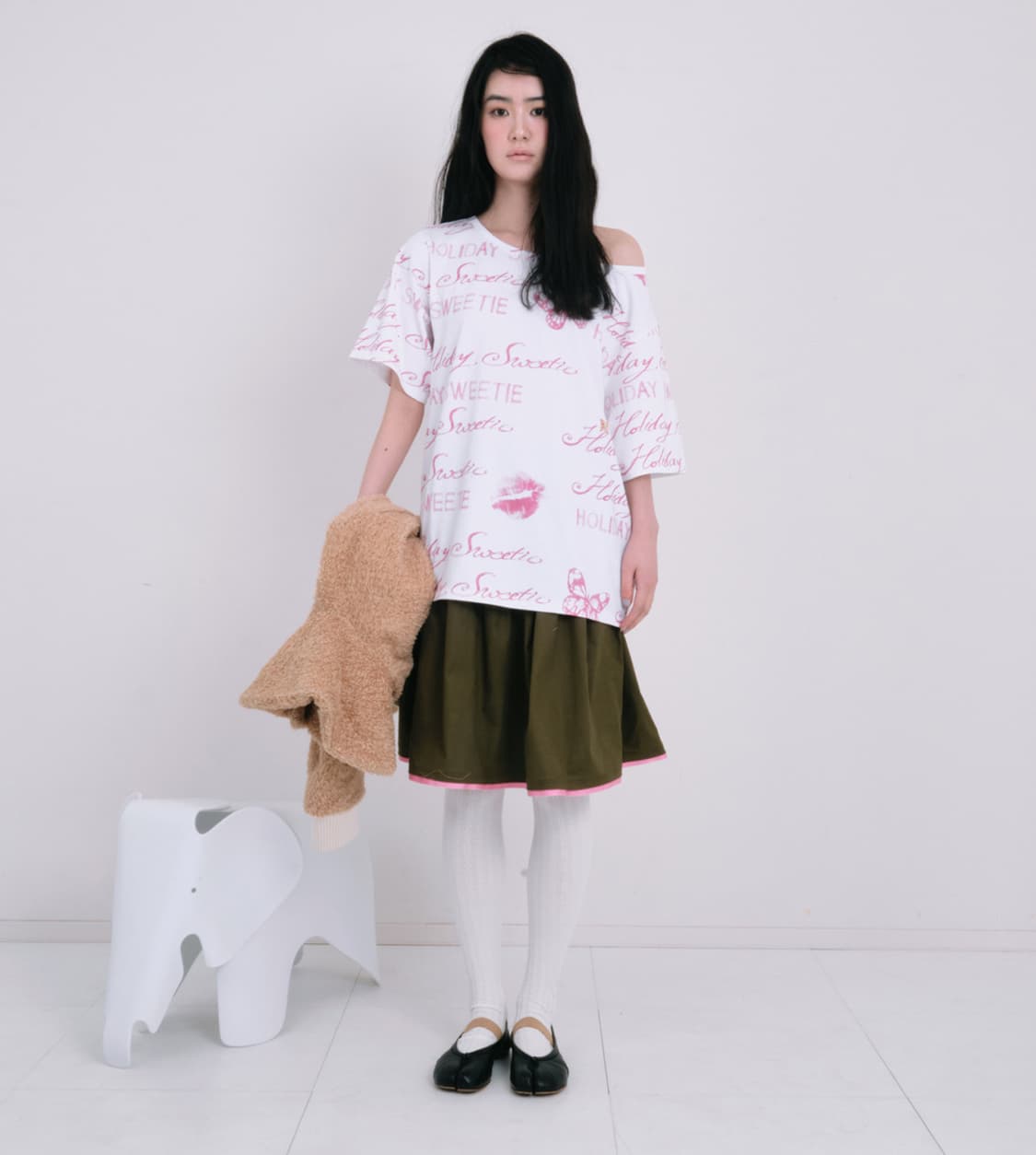 나비버스 Arden Skirt Khaki 스커트 카키 2사이즈 상품이미지2