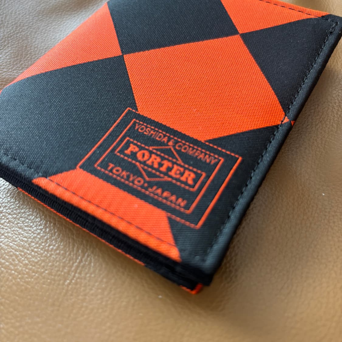 PORTER 포터 월렛 지갑 아가일 오렌지 블랙 상품이미지3