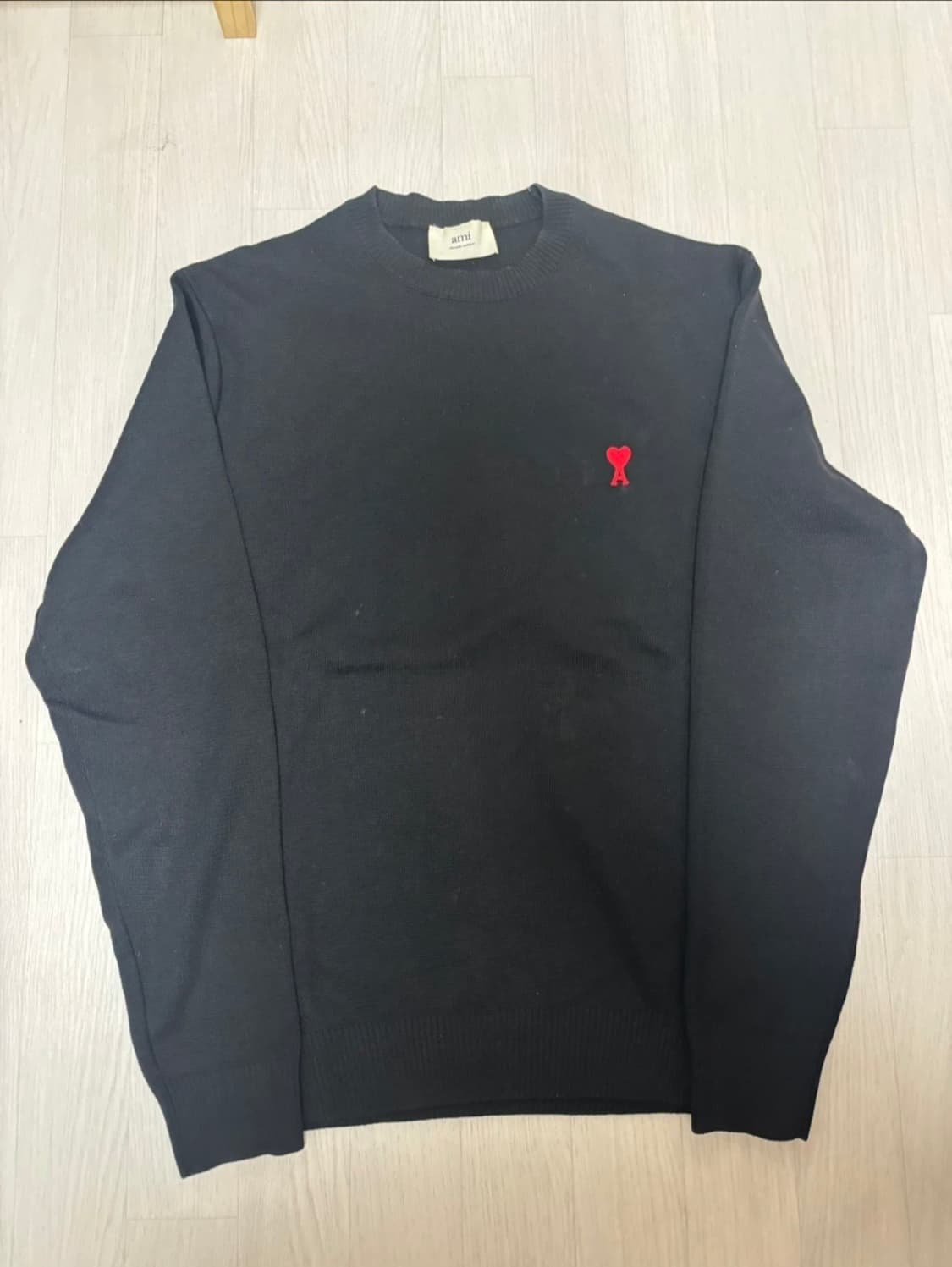 아미 스몰 로고 니트 블랙 2XL 상품이미지1