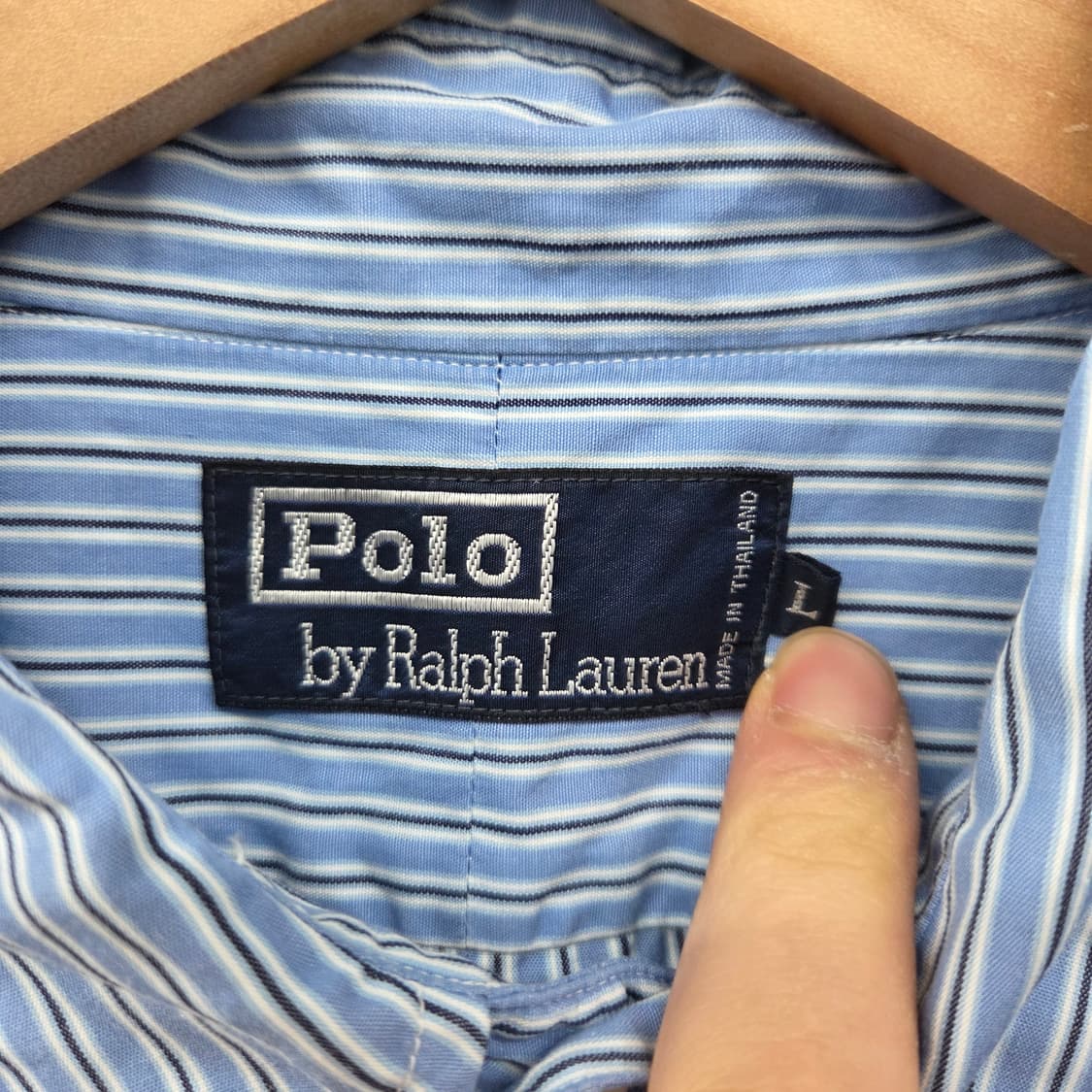 폴로 랄프로렌 스트라이프 셔츠 남방 남L 상품이미지3