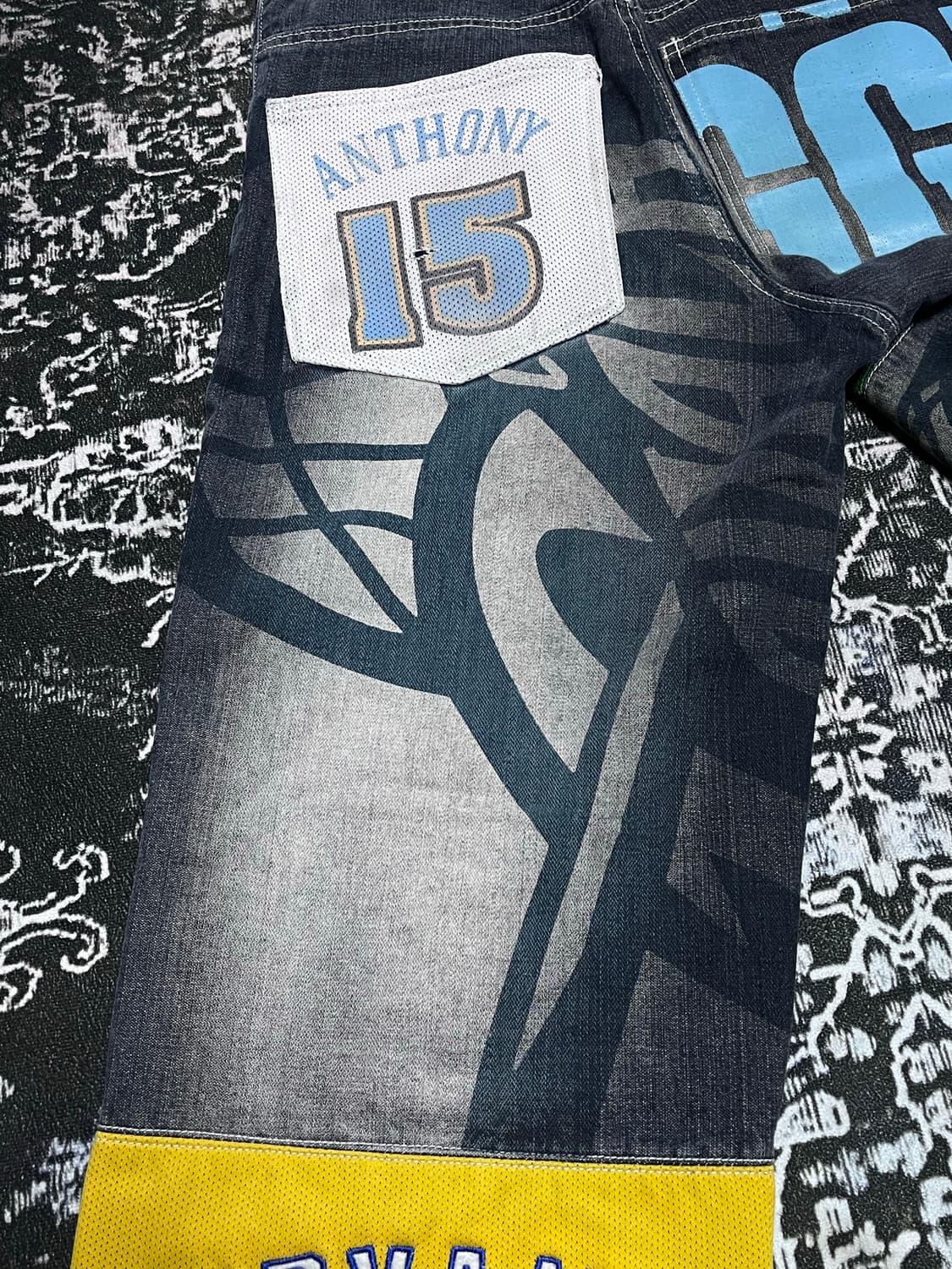 DIANLAO NBA 팀패치 올드스쿨 데님팬츠 30 상품이미지5