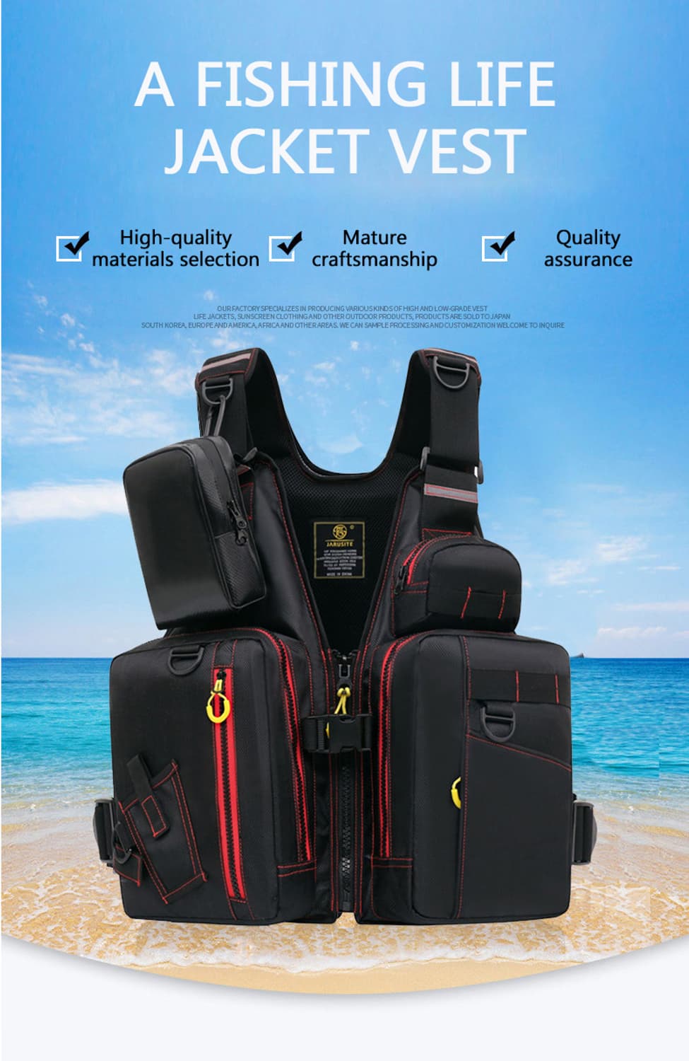 낚시 안전 다기능 부력 구명 조끼 보트 스포츠 상품이미지4